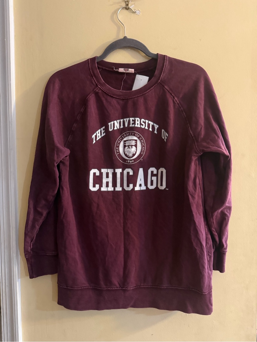 Wes & Willy University of Chicago Maroon Crewneck Sweatshirt - YL or women’s M